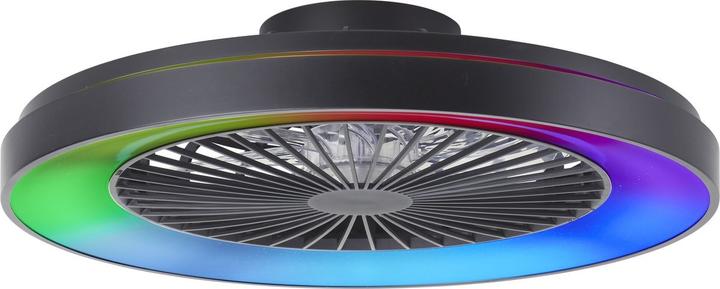 Brilliant Mazzaro - Deckenfan - LED 48W - 3000k -6500k - 58 cm - dimmbar - Schwarz