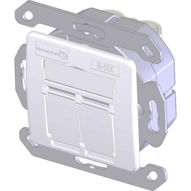 Brand-Rex Leviton Manufact. Leviton Datendose Cat.6 2xRJ45 RAL 9010 BSCG245SU002, Netzwerk Zubehör