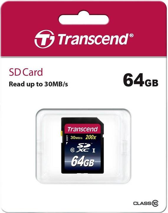 Produktbild Transcend SDXC Ultimate 200x (64 GB, SDXC, U1, UHS-I)