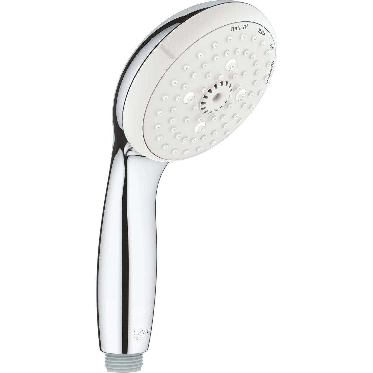 Grohe, Duschbrause, Handbrause TEMPESTA 100 100mm m Durchfl-konst 9,5 l/min chrom (4 Strahlarten, 9.50 l/min)