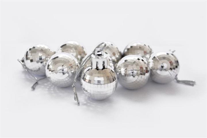 Produktbild Arpex Silberne Discokugeln 9 Stk (9x)