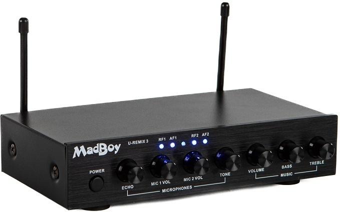 Productafbeelding MadBoy U-Remix 3 langaton karaokemikrofonipari mikserillƒÂ¤