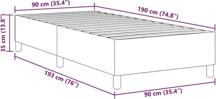 Actual product image vidaXL Platform bed frame (90 x 190 cm)