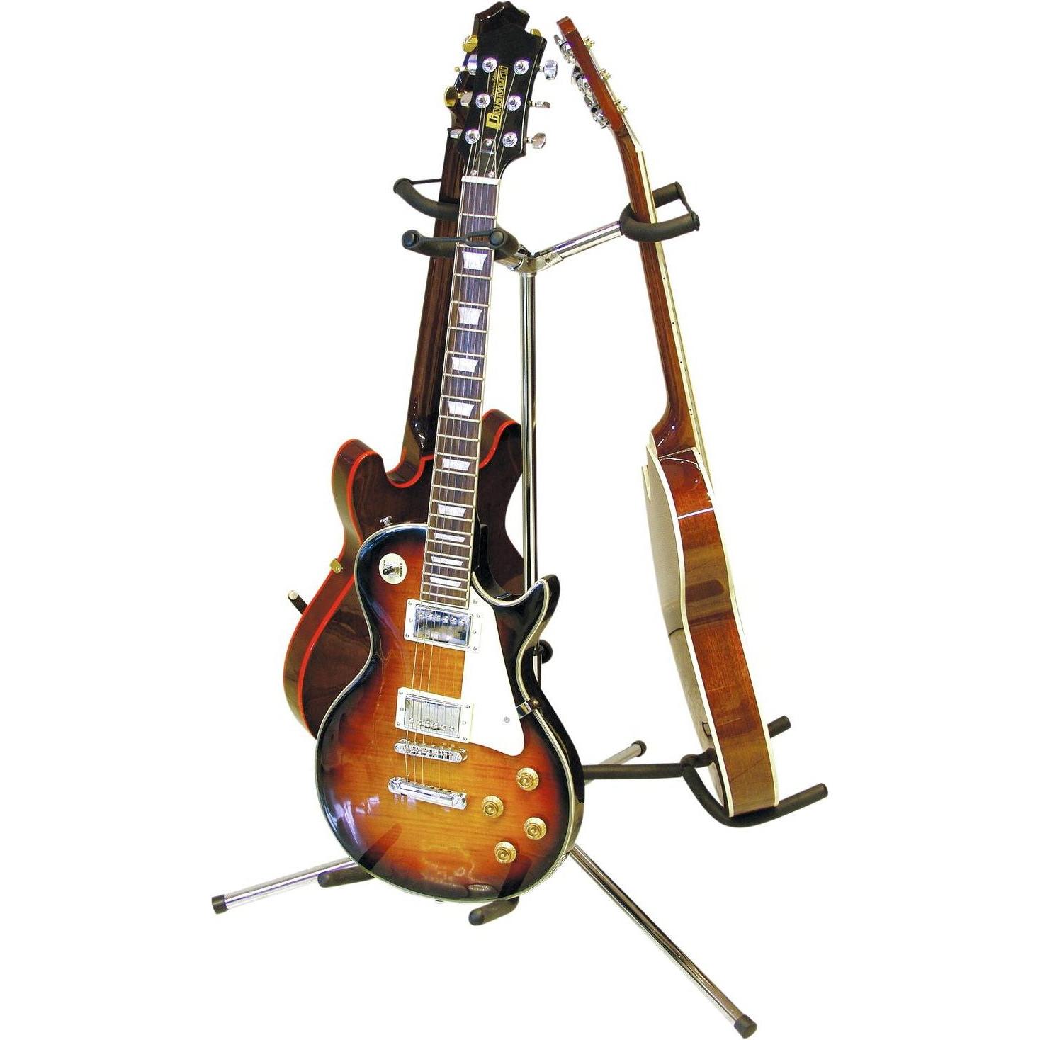 Thumbnail - Dimavery Gitarrenständer 3-fach, schwarz (Gitarre), Instrumentenständer + Halter, Schwarz