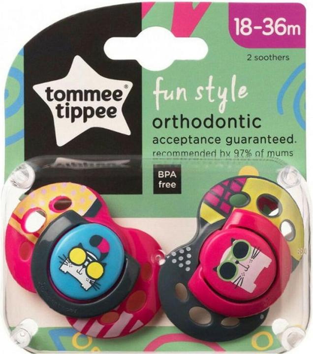Actual product image Tommee Tippee silicone soother FUN STYLE, 18-36 months, 2 pcs, 43340403 (2 x, from 18 m.)