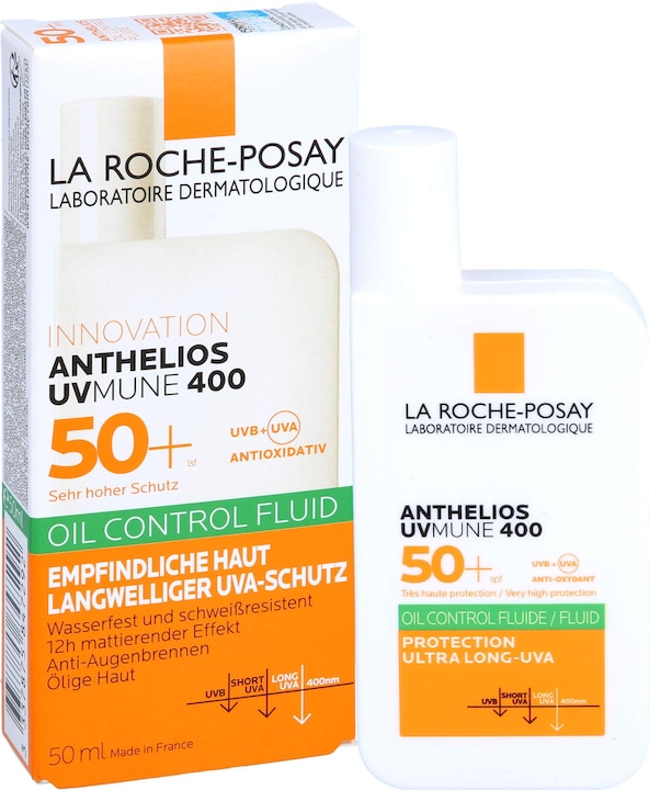 Immagine prodotto La Roche Posay Fluido antiolio Anthelios UV Mune (Crema solare viso, SPF 50+, 50 ml, 49 g)