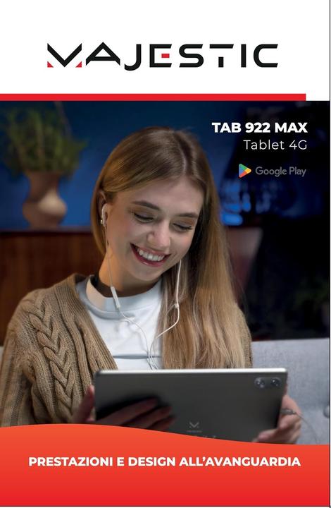 Actual product image Majestic Octa-Core Tablet with 4G, Wi-Fi, 128GB Storage, 8GB RAM, Android 14, Dual Camera, GPS (4G, 12", 128 GB, Grey)