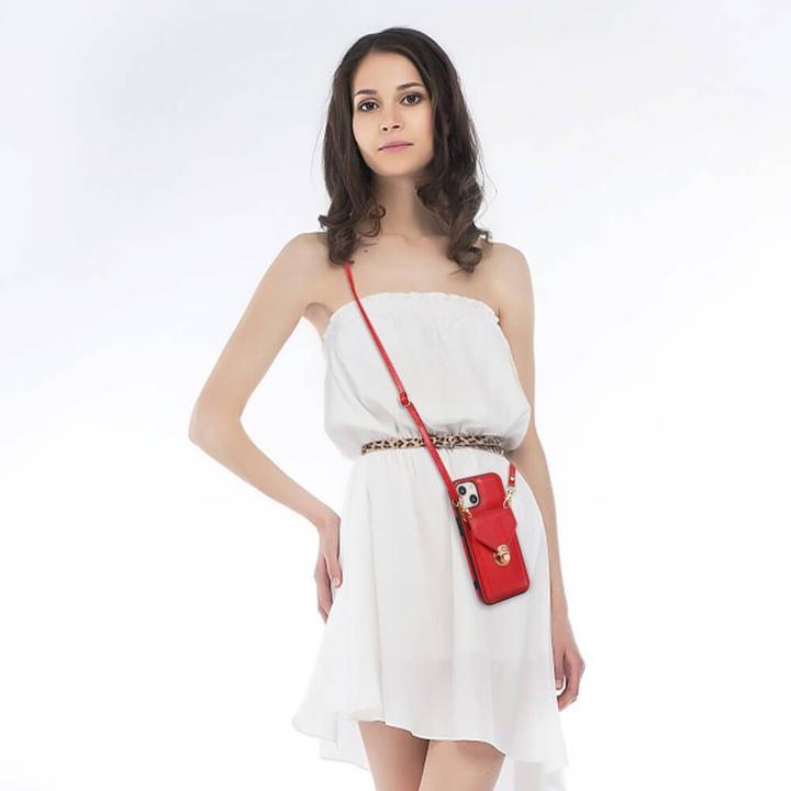 Actual product image Cover-Discount iPhone 15 Plus - Protective Cover Case with Pocket red (Apple iPhone 15 Plus)