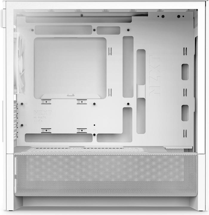 Produktbild NZXT H3 Flow (2025) All White Midi Tower ATX Gaming Gehäuse weiss mit Glasfenster (mATX, Mini-ITX)