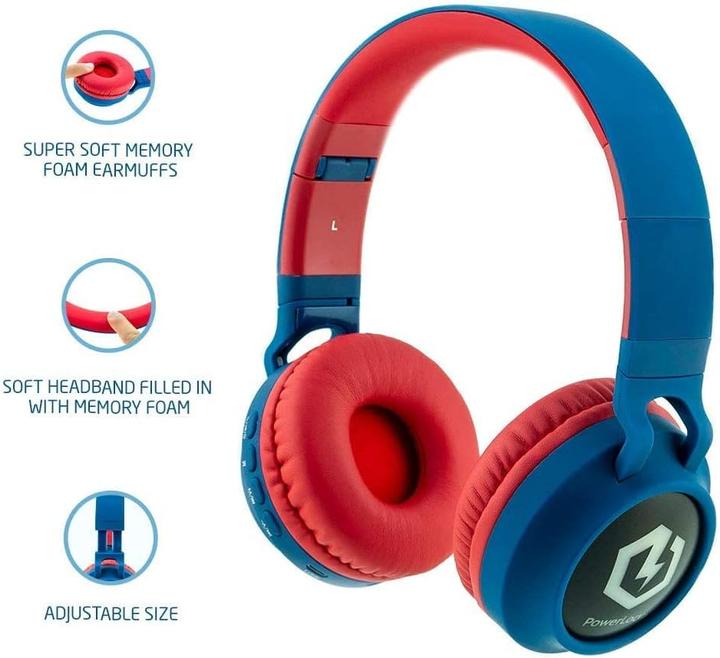 Produktbild PowerLocus Wireless Headphones Buddy Kids (Navy Red)