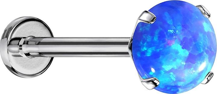 Immagine prodotto Star Piercing Micro Threadless Labret argento opalino blu set (senza ottone, Titanio)