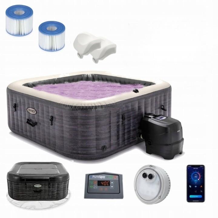 Intex PureSpa Jet & Bubble Deluxe Greystone (6 Personen)
