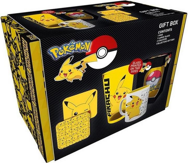 Image du produit ABYstyle Pokemon Pack : Bicchiere / Tazza / 2 Sottobicchieri Pikachu (320 ml, 4x)