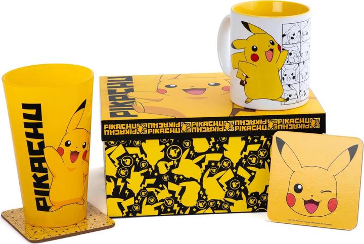 Image du produit ABYstyle Pokemon Pack : Bicchiere / Tazza / 2 Sottobicchieri Pikachu (320 ml, 4x)