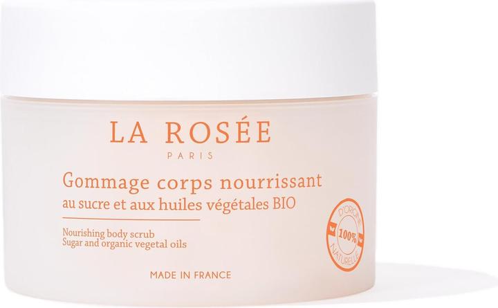 La Rosée gommage corps nourrissant au sucre et huiles végétales recharge bio (200 ml)