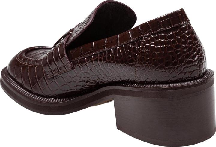 Actual product image Jimmy Choo tylor loafer in crocodile print leather, chocolate color (36)
