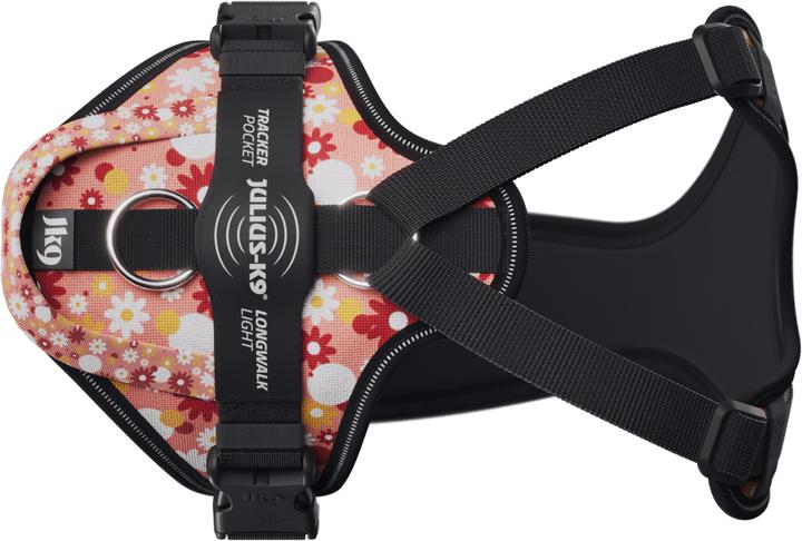 Produktbild Julius-K9 K9 Longwalk light sele w/handle+trackerpocket,Pink flower,M (M, Hund, Allgemein)