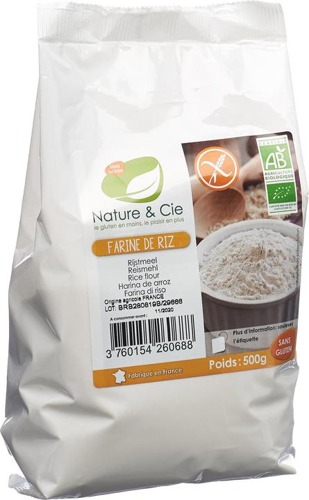 Actual product image Nature et Cie Pack organic rice flour gluten free 500 g (500 g)