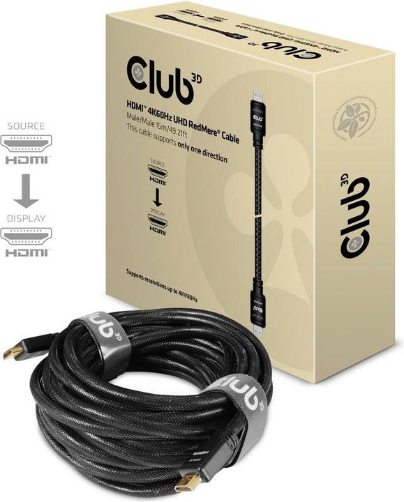 Actual product image Club 3D HDMI (Typ A) — HDMI (Typ A) (15 m, HDMI, 2.0)