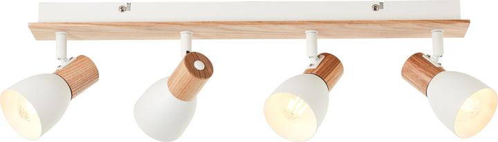 Produktbild Brilliant Daintree Spotbalken 4flg weiss/natur Mass: 16.5x57.5 (E14)
