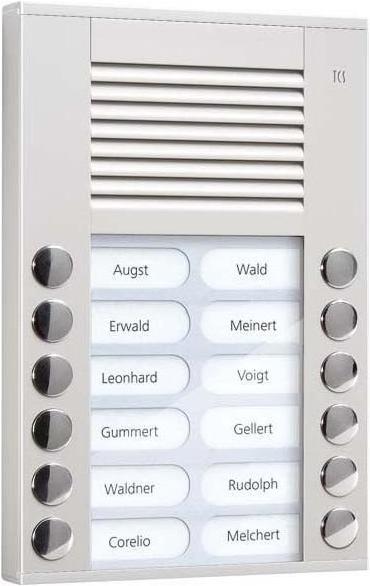 TechniSat Audio front-door station PES12-EN/04 12keys 2-row surface mount silver