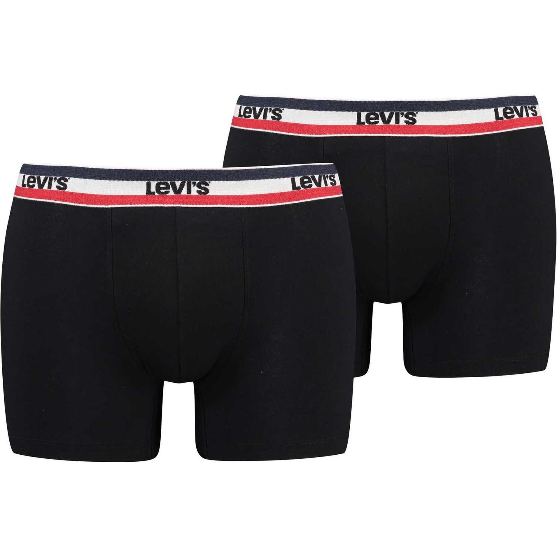 Levis, Herren, Unterhosen, Sportswear Logo, Schwarz, (XL, 2er Pack)