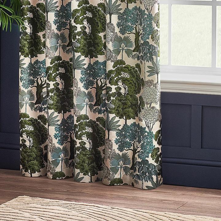 Produktbild Wylder Ösenvorhänge Woodlands Jacquard Floral (117 x 137 cm)