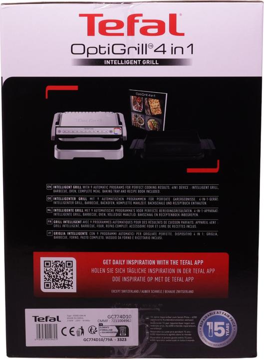 Actual product image Tefal OptiGrill 4in1
