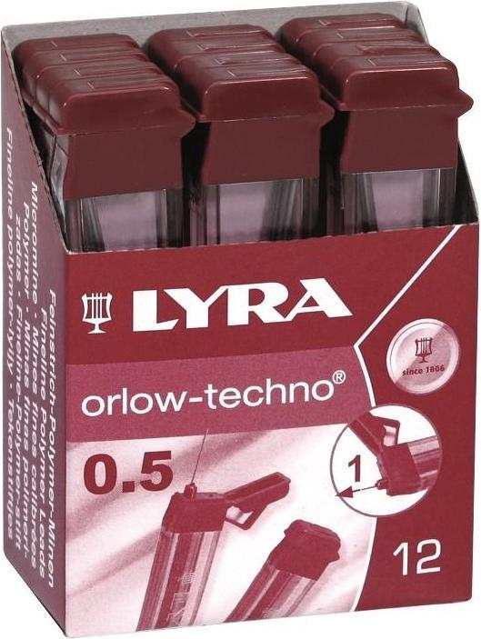 FILA Lyra grafito kasetės 2B 0.5 mm (12 vnt) (273675) (0.50 mm, 2B, 12x)