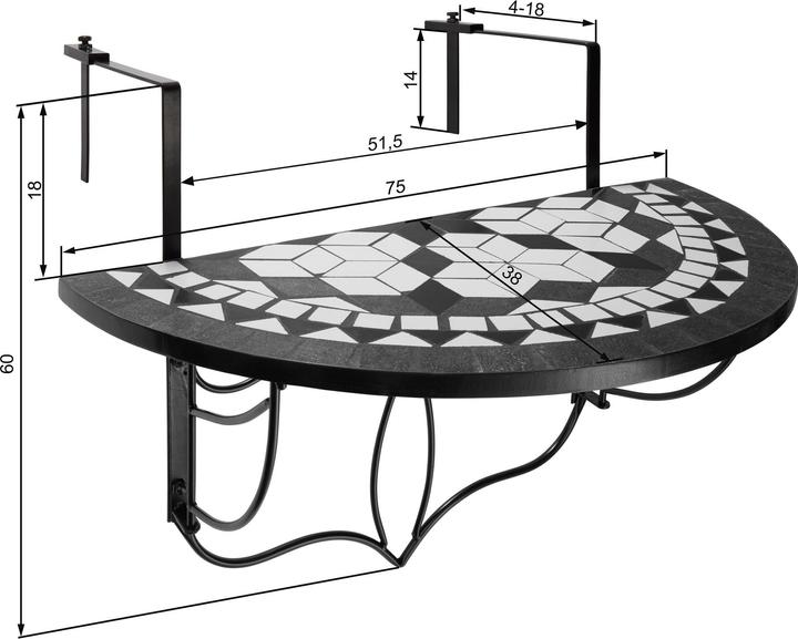 Produktbild tectake Mosaik (75 cm)