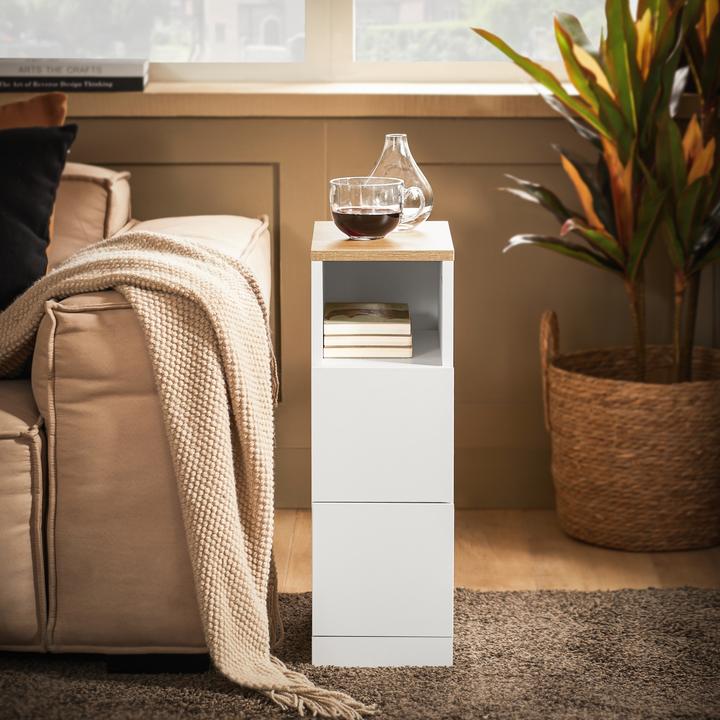 Produktbild SoBuy Nachttisch mit 2 Schubladen (20 x 60 x 35 cm)