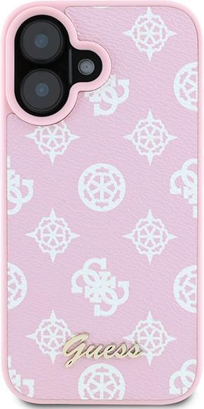 Produktbild Guess GUHMP16MPGPYSP iPhone 16 Plus 6.7" różowy/pink hardcase Peony Script Logo MagSafe (Apple iPhone 16 Plus)