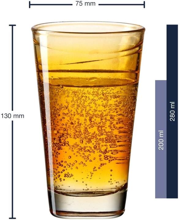 Immagine prodotto Leonardo Bicchiere da bere Vario Struttura 280 ml, 6 pezzi, arancione (0.28 l, 6 x)