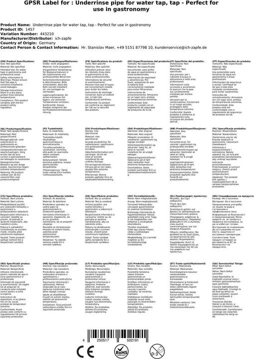 Produktbild Ich-zapfe Unterspülrohr für Wasserarmatur, Wasserhahn