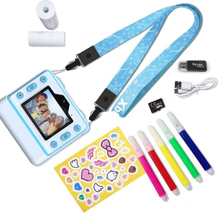 Produktbild Xblitz FLASH BLUE Sofortbildkamera mit Thermodrucker für Kinder