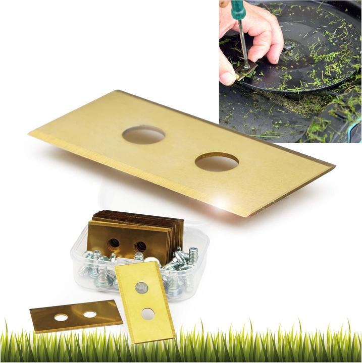 Immagine prodotto Wiltec Rasenroboter Messer Set Titan V2 35x18mm 18 Stück Mähroboter Rasenmäher (Robot falciante, Lame per tosaerba + lame di ricambio per macchine da giardino)