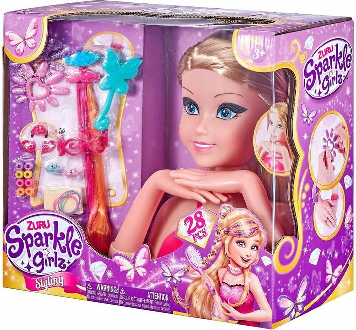 Image du produit BigBuy Fun Poupée coiffeuse Sparkle Girlz Buste