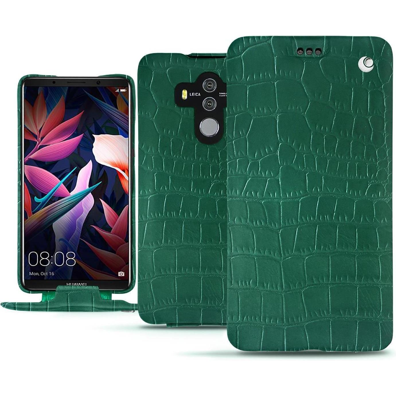 Noreve Lederschutzhülle vertikal (Huawei Mate 10 Pro), Smartphone Hülle, Grün