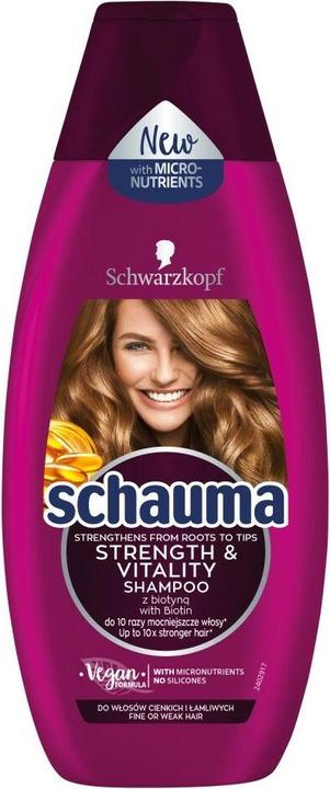 Image du produit Schwarzkopf Schauma Shampooing Force & Vitalité - Cheveux fins et cassants 400ml (400 ml, Shampoing liquide)