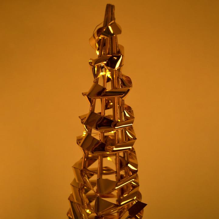 Actual product image H & S Collection Christmas light pyramid with micro LEDs and timer, h 80 cm