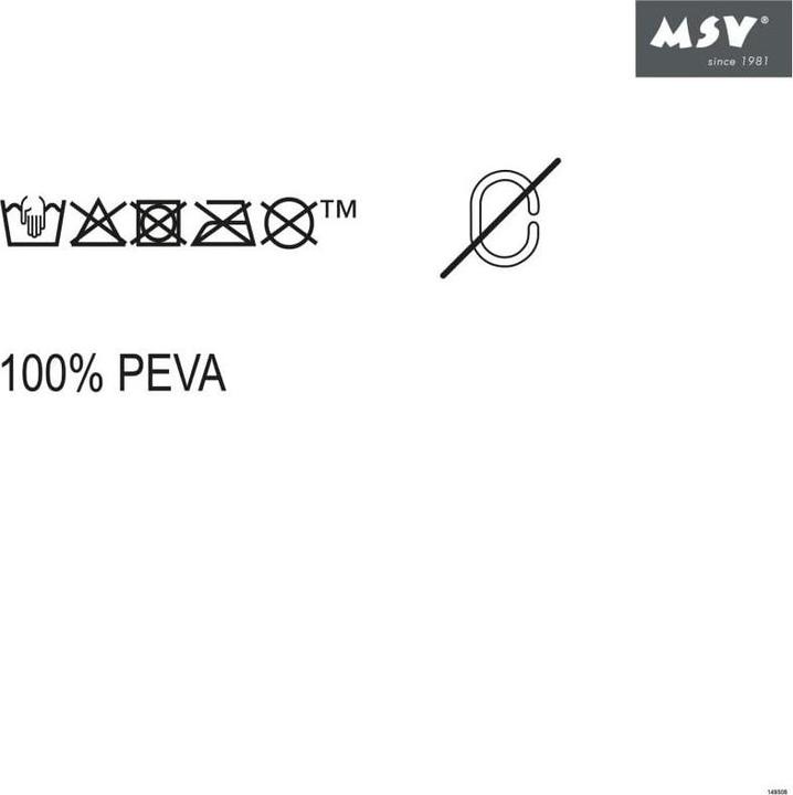 Actual product image MSV Shower curtain Peva Romana saffron 180x180cm (180 x 180 cm)