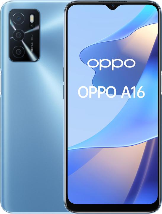 Produktbild OPPO A16 (32 GB, Pearl Blue, 6.52", Dual SIM, 4G)