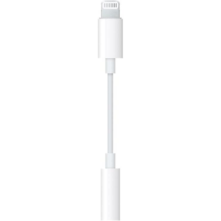 Apple Lightning auf 3,5-mm-Kopfhöreranschluss Adapter (Lightning, 3.5mm Klinke), Mobilgerät Adapter, Weiss