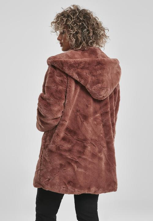 Produktbild Urban Classics UC Curvy Ladies Hooded Teddy Coat (S)
