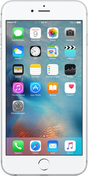 Produktbild Apple iPhone 6s Plus (32 GB, Silver, 5.50", Single SIM, 12 Mpx, 4G)