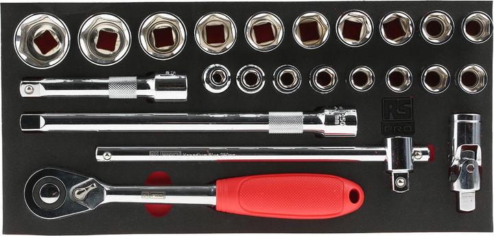 Actual product image RS PRO 23pc 1/2" Drive Socket Set with Ratchet