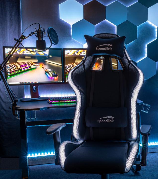 Actual product image Speedlink REGYS RGB Gaming Chair black RGB lighting Breathable covers