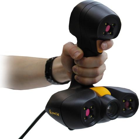 Immagine prodotto Creaform Scanner 3D PEEL2-S in custodia robusta con piastra di calibrazione Cavo USB/alimentazione Obiettivi