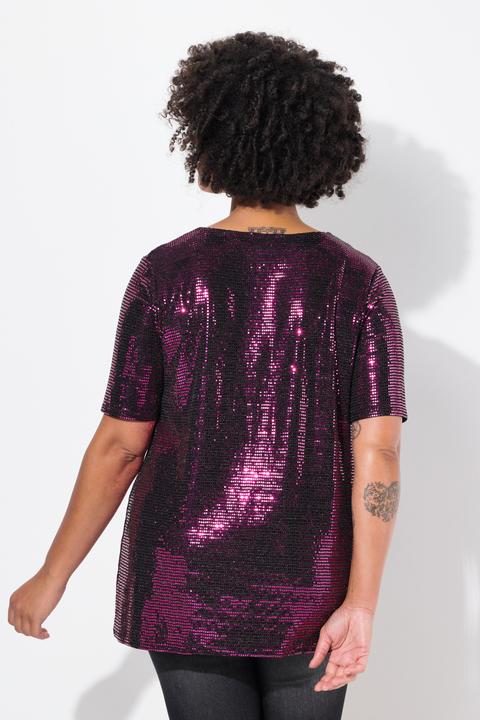 Produktbild Angel of Style T-Shirt, A-Linie, Paillettenoptik (50)