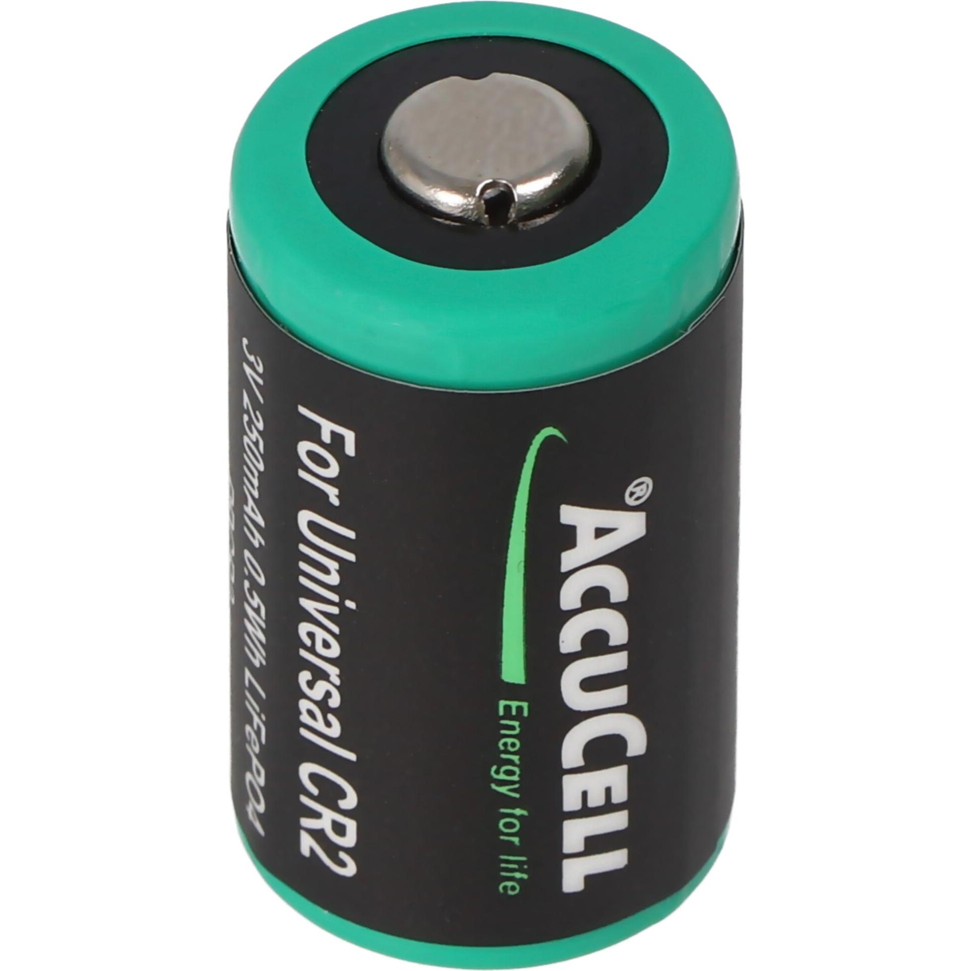 AccuCell Akku CR2, CR-2 (1 Stk., CR2, 250 mAh), Batterien + Akkus